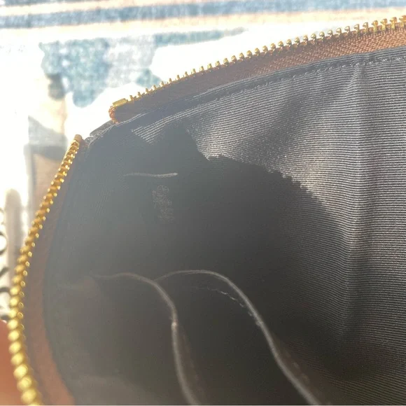 Coach Brown and Black Logo Wristlet - Picture 4 of 6